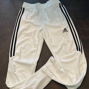 Kids white adidas pants